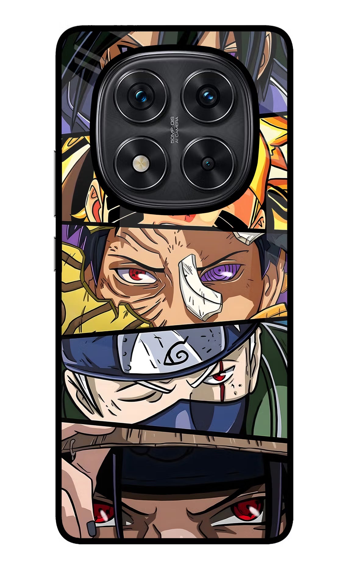 Naruto Character Redmi Note 14 Pro 5G Glass Case Back Cover by Casekaro