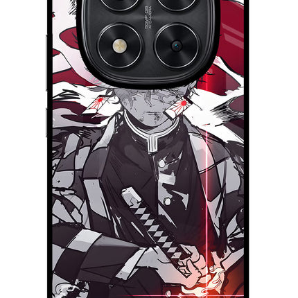 Demon Slayer Redmi Note 14 Pro 5G Glass Case Back Cover by Casekaro