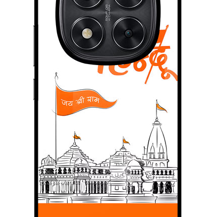 Jai Shree Ram Hindu Redmi Note 14 Pro 5G Glass Case Back Cover by Casekaro
