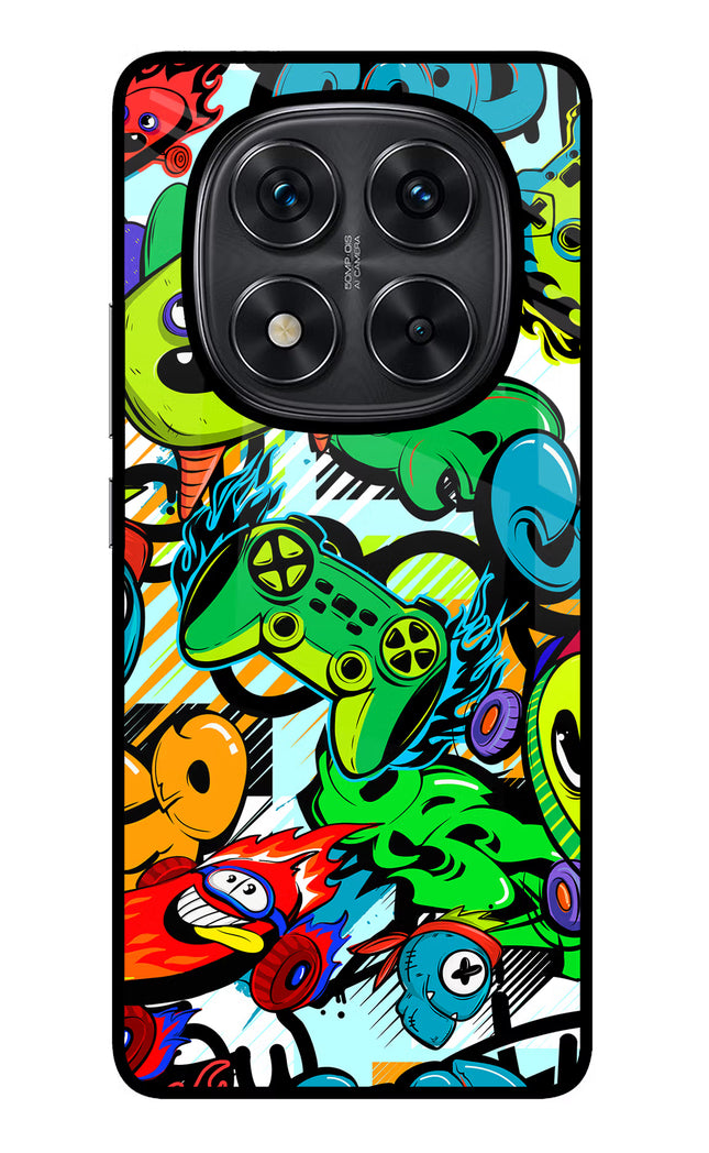 Game Doodle Redmi Note 14 Pro 5G Glass Case Back Cover by Casekaro