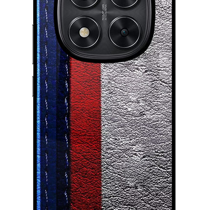 BMW Stripes Redmi Note 14 Pro 5G Glass Case Back Cover by Casekaro