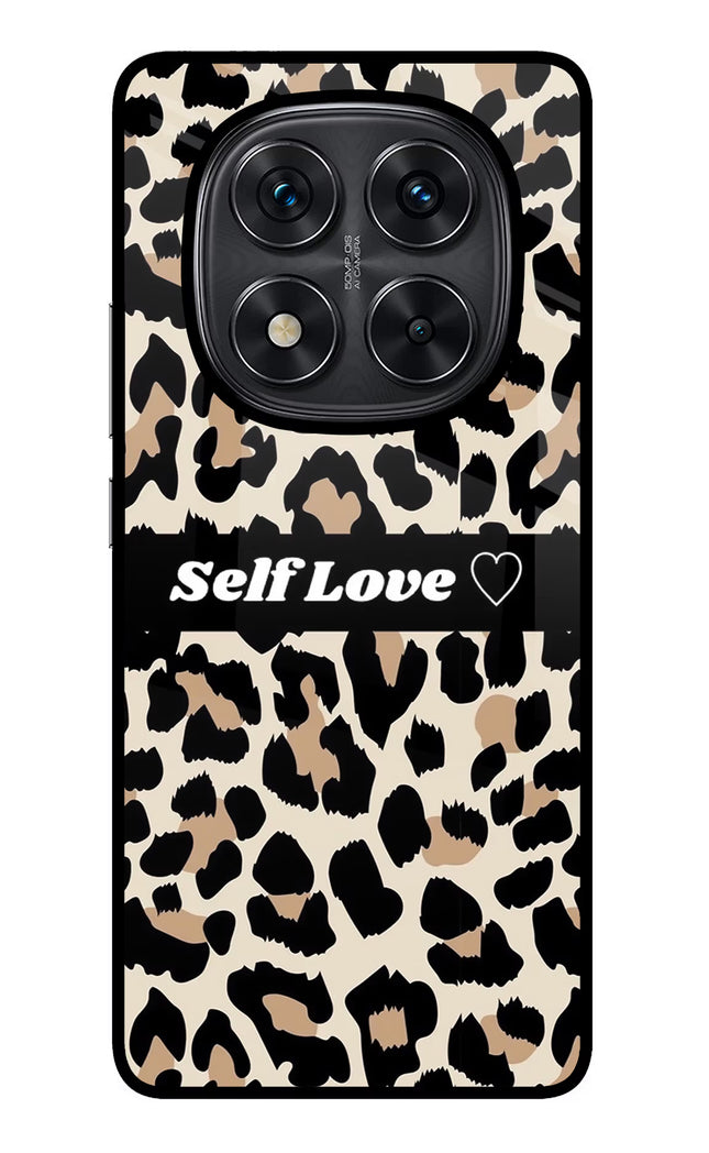 Leopard Print Self Love Redmi Note 14 Pro 5G Glass Case Back Cover by Casekaro