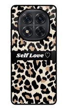 Leopard Print Self Love Redmi Note 14 Pro 5G Glass Case Back Cover by Casekaro
