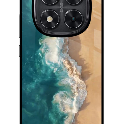 Ocean Beach Redmi Note 14 Pro 5G Glass Case Back Cover by Casekaro