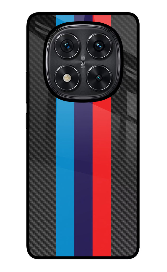 BMW Stripes Pattern Redmi Note 14 Pro 5G Glass Case Back Cover by Casekaro