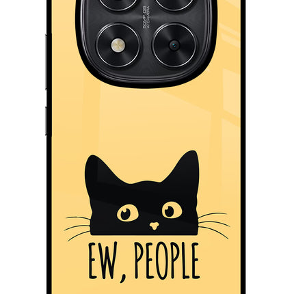 Ew People Catitude Redmi Note 14 Pro 5G Glass Case Back Cover by Casekaro