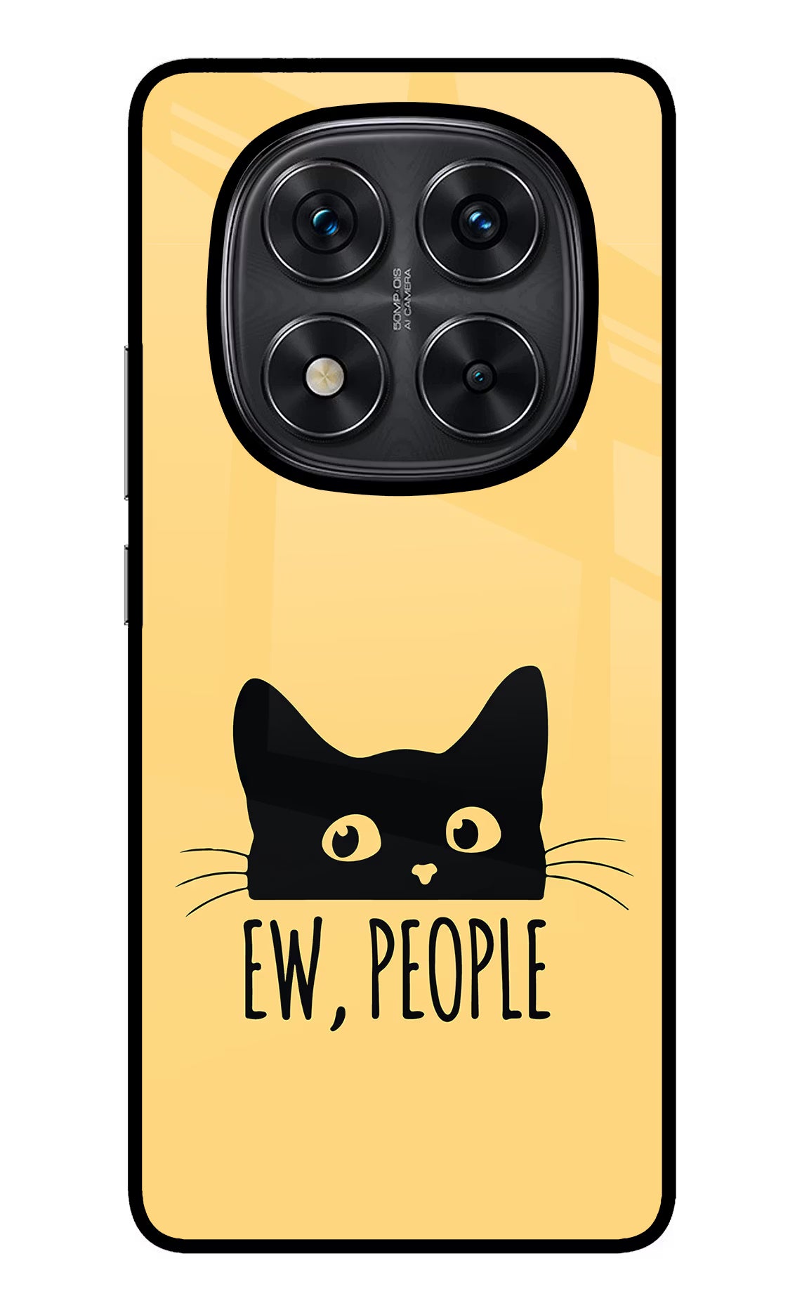 Ew People Catitude Redmi Note 14 Pro 5G Glass Case Back Cover by Casekaro