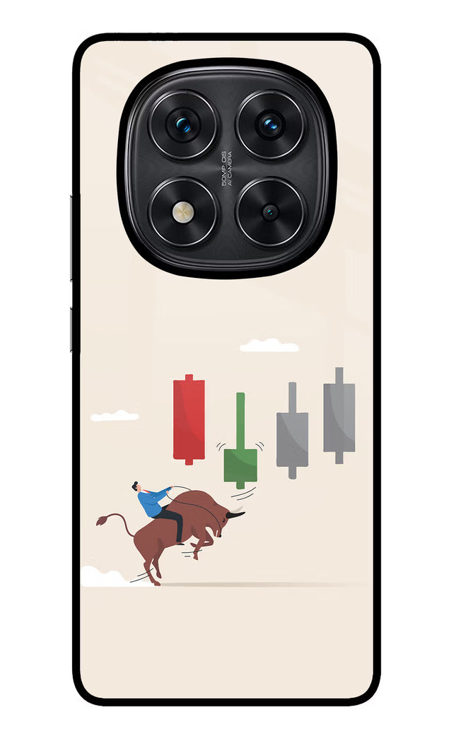 Bull Trading Momentum Redmi Note 14 Pro 5G Glass Case Back Cover by Casekaro