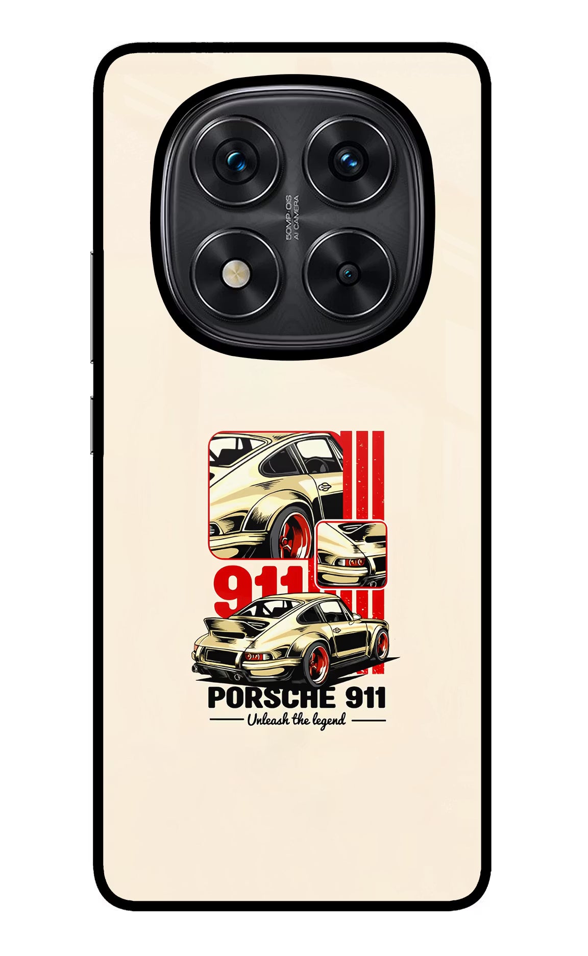Classic Porsche 911 Redmi Note 14 Pro 5G Glass Case Back Cover by Casekaro