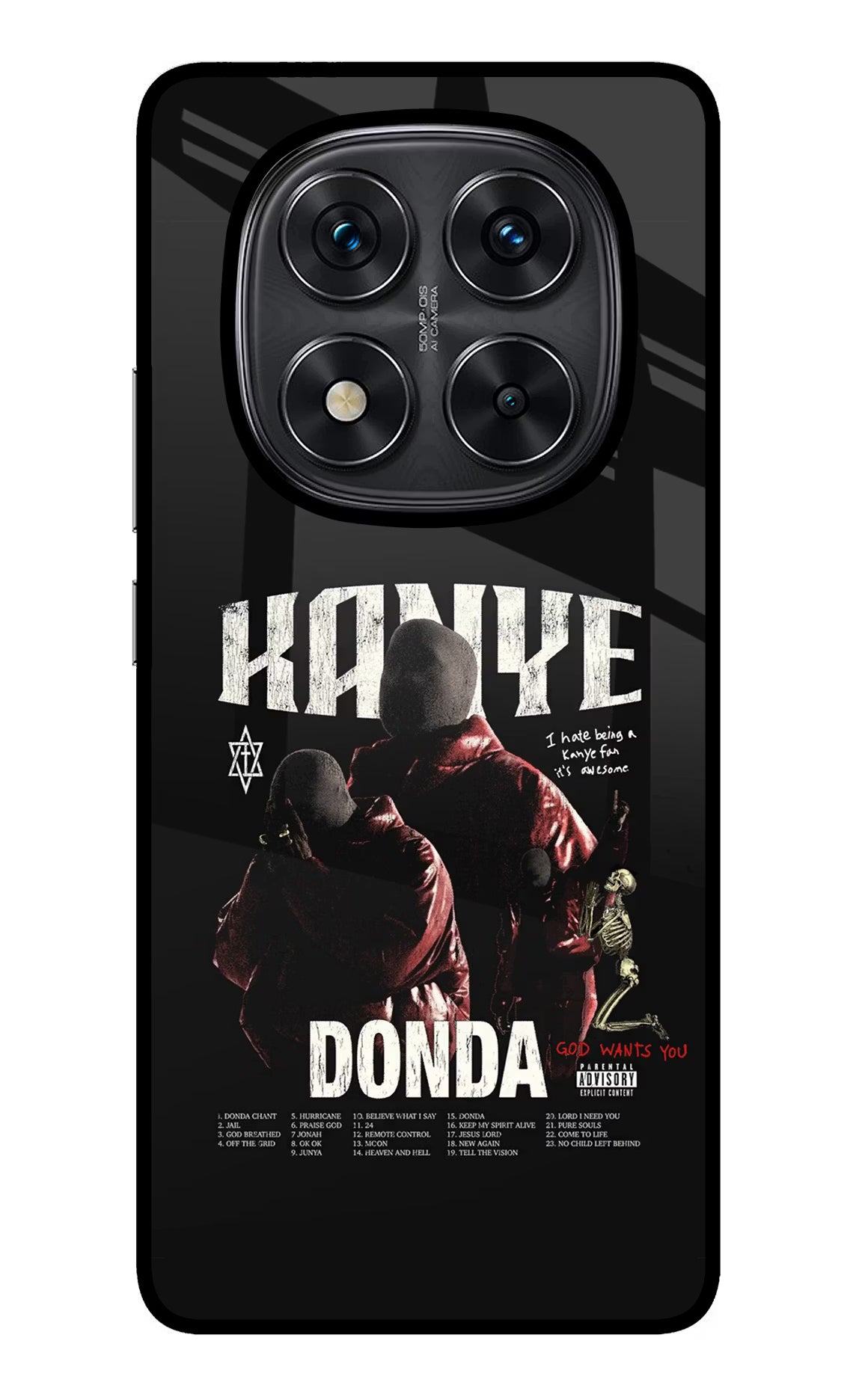 Donda Kanye West Redmi Note 14 Pro 5G Glass Case Back Cover by Casekaro