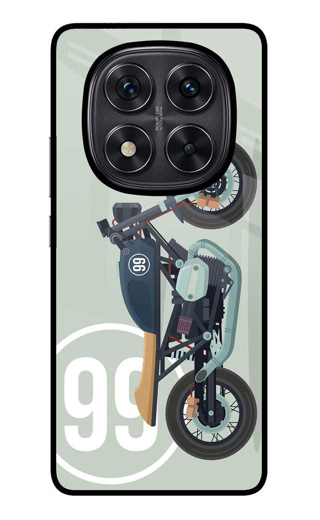 Classic Cafe Racer 99 Redmi Note 14 Pro 5G Glass Case Back Cover by Casekaro