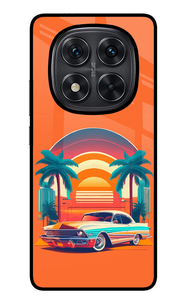 Palm Drive 80s Redmi Note 14 Pro 5G Glass Case Back Cover by Casekaro