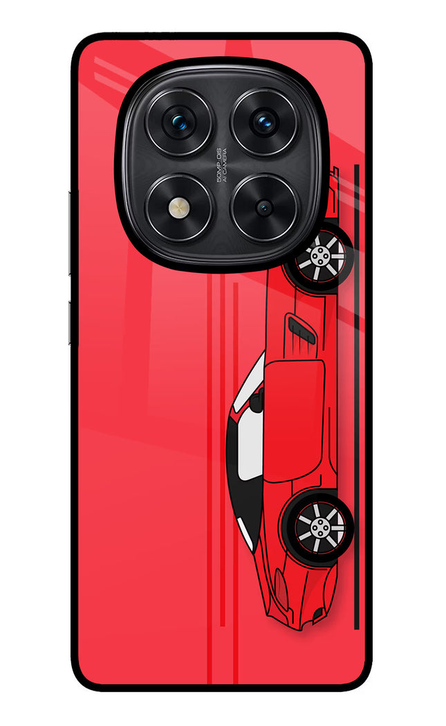Red Velocity Redmi Note 14 Pro 5G Glass Case Back Cover by Casekaro