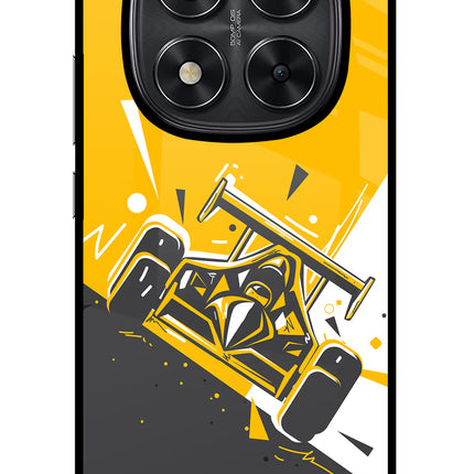 Track King Redmi Note 14 Pro 5G Glass Case Back Cover by Casekaro