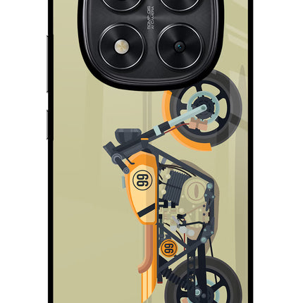 Vertical Speedster Redmi Note 14 Pro 5G Glass Case Back Cover by Casekaro