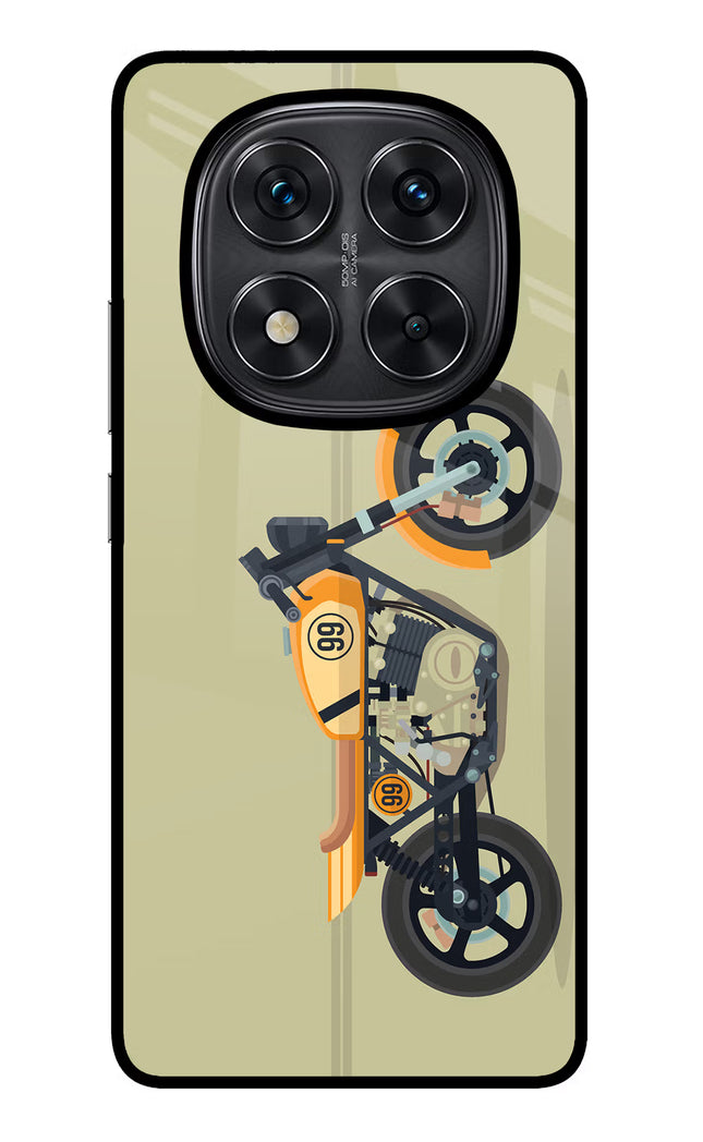 Vertical Speedster Redmi Note 14 Pro 5G Glass Case Back Cover by Casekaro