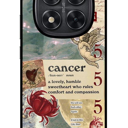 Cancer Zodiac Redmi Note 14 Pro 5G Glass Case Back Cover by Casekaro