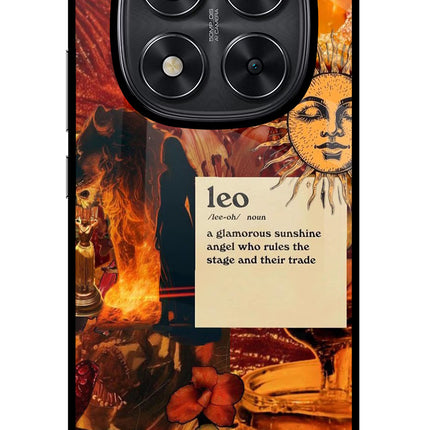 Leo Zodiac Redmi Note 14 Pro 5G Glass Case Back Cover by Casekaro