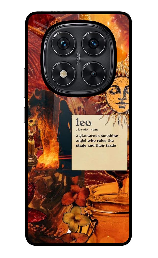 Leo Zodiac Redmi Note 14 Pro 5G Glass Case Back Cover by Casekaro