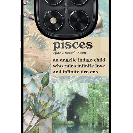 Pisces Zodiac Redmi Note 14 Pro 5G Glass Case Back Cover by Casekaro