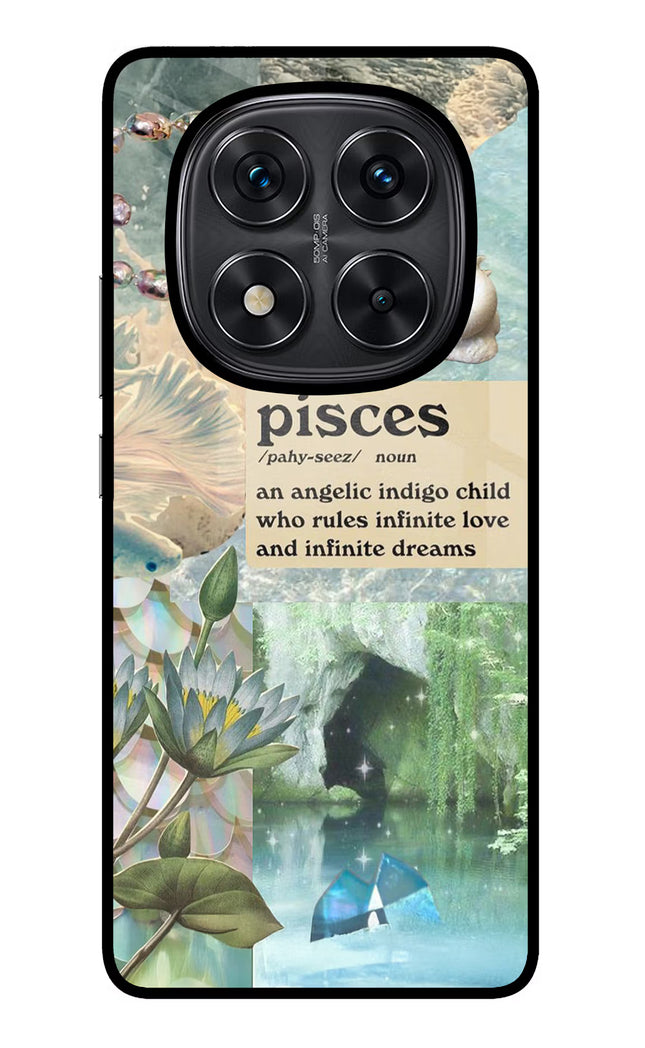Pisces Zodiac Redmi Note 14 Pro 5G Glass Case Back Cover by Casekaro