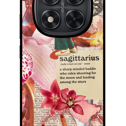 Sagittarius Zodiac Redmi Note 14 Pro 5G Glass Case Back Cover by Casekaro