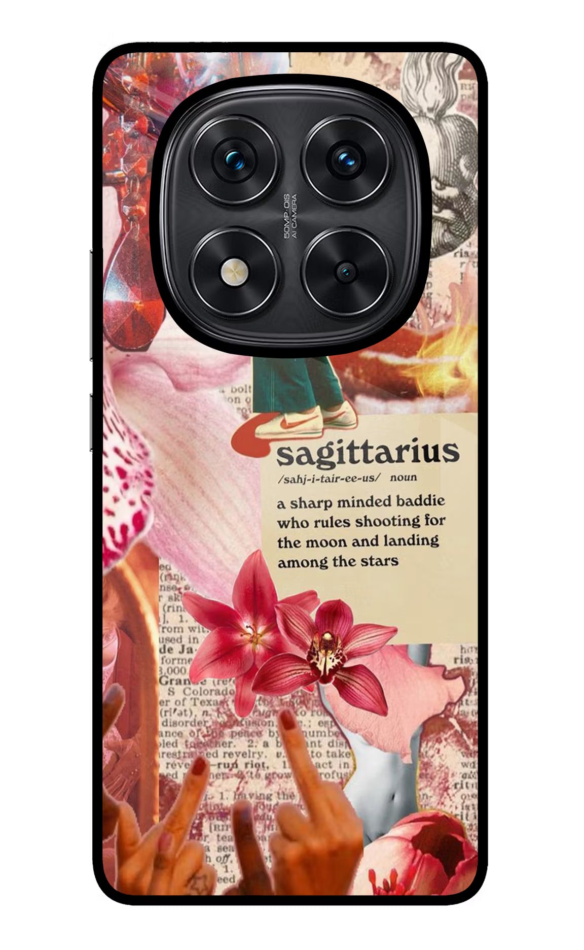 Sagittarius Zodiac Redmi Note 14 Pro 5G Glass Case Back Cover by Casekaro