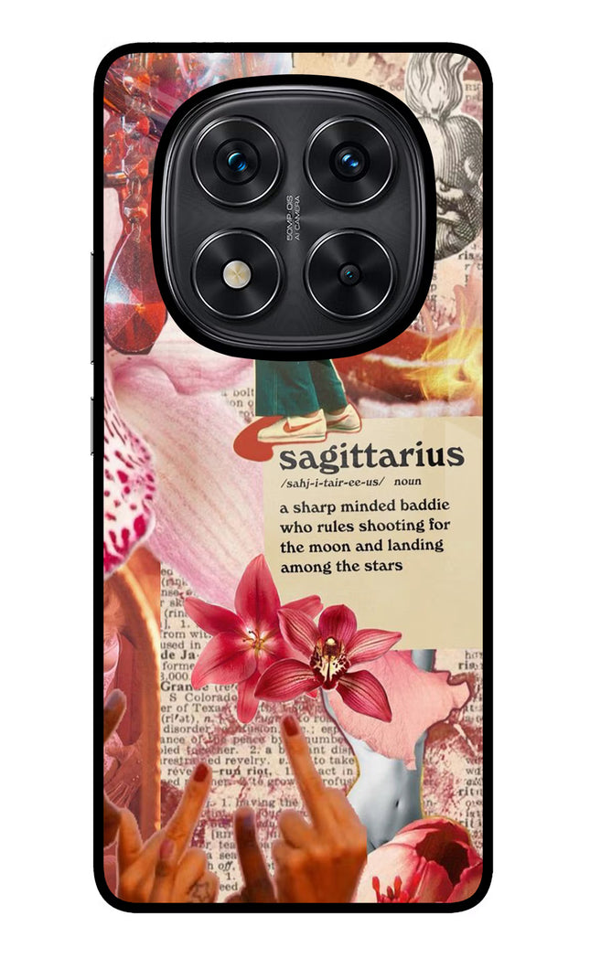 Sagittarius Zodiac Redmi Note 14 Pro 5G Glass Case Back Cover by Casekaro