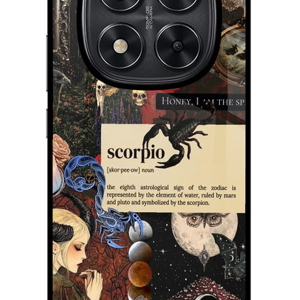 Scorpio Zodiac Redmi Note 14 Pro 5G Glass Case Back Cover by Casekaro