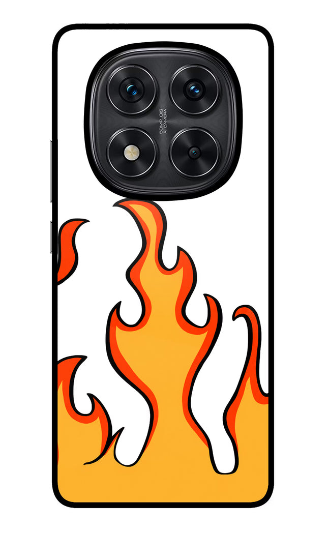 Fired Up – White Redmi Note 14 Pro 5G Glass Case Back Cover by Casekaro