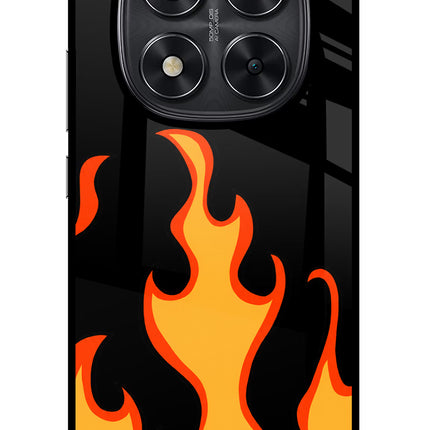 Fired Up – Black Redmi Note 14 Pro 5G Glass Case Back Cover by Casekaro