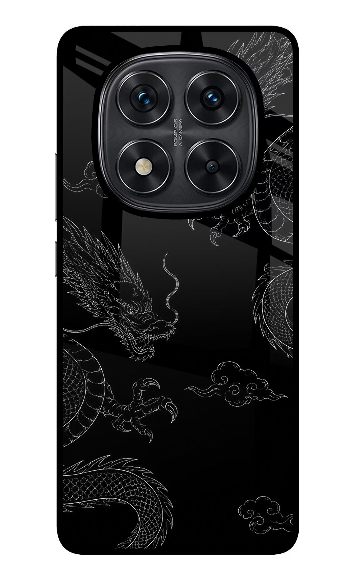 Twin Dragons Redmi Note 14 Pro 5G Glass Case Back Cover by Casekaro