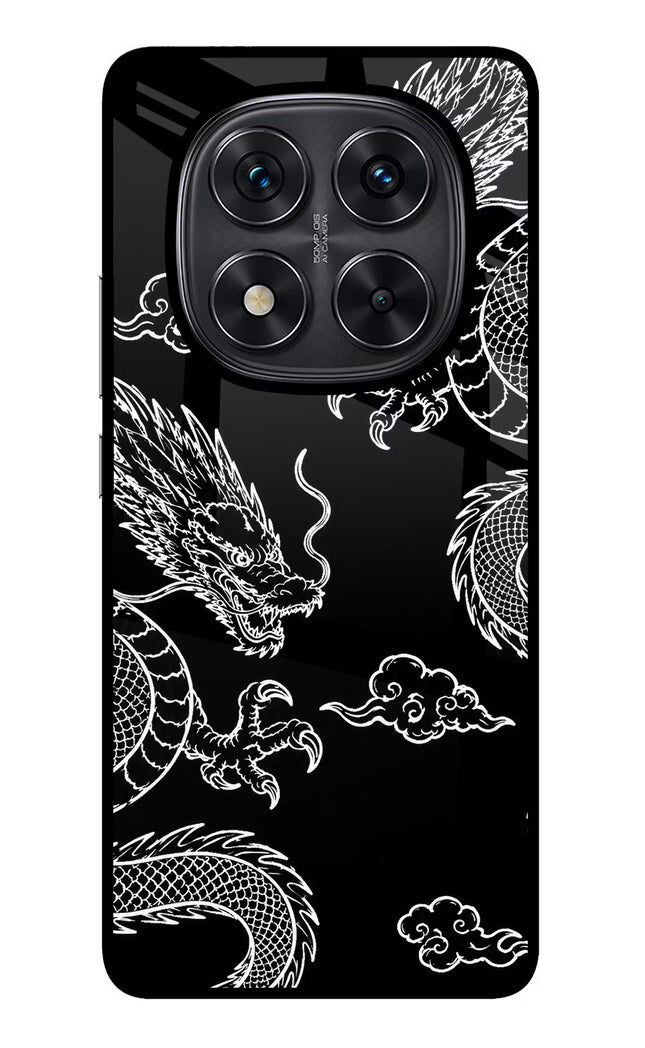 Twin Dragons Redmi Note 14 Pro 5G Glass Case Back Cover by Casekaro