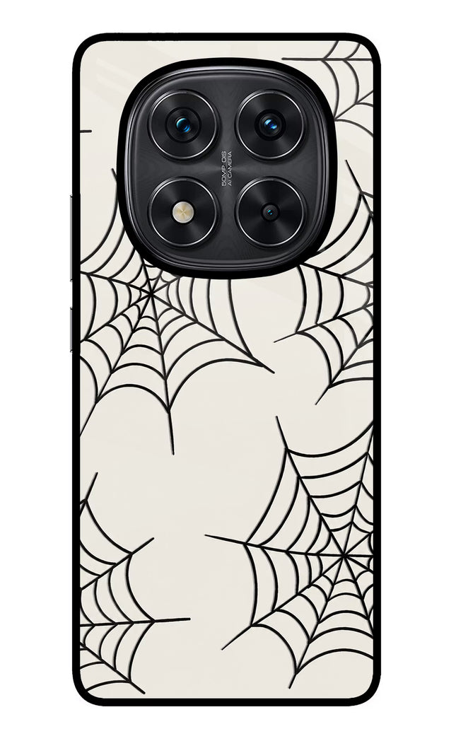 Spider Web Redmi Note 14 Pro 5G Glass Case Back Cover by Casekaro