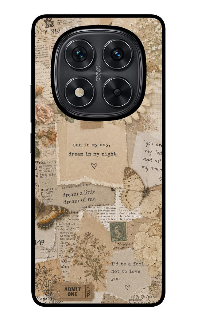 Vintage case Redmi Note 14 Pro 5G Glass Case Back Cover by Casekaro