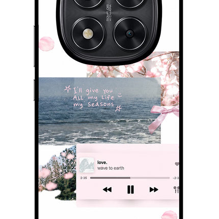 Wave to earth Redmi Note 14 Pro 5G Glass Case Back Cover by Casekaro