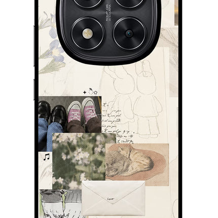Soft Aesthetic Redmi Note 14 Pro 5G Glass Case Back Cover by Casekaro