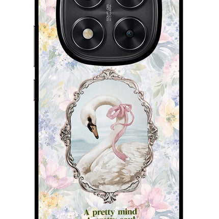 Pretty Mind Pretty Soul Redmi Note 14 Pro 5G Glass Case Back Cover by Casekaro
