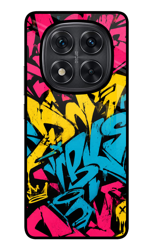 Graffiti Vibe Redmi Note 14 Pro 5G Glass Case Back Cover by Casekaro