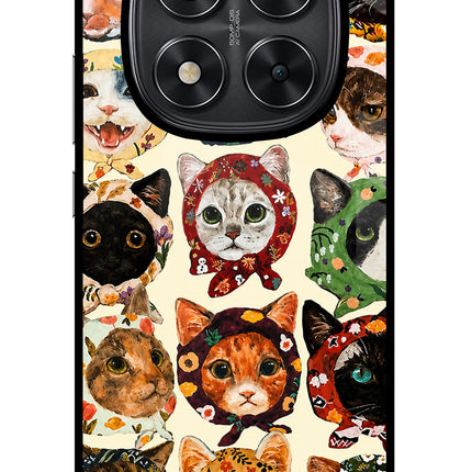Cool Cat Redmi Note 14 Pro 5G Glass Case Back Cover by Casekaro
