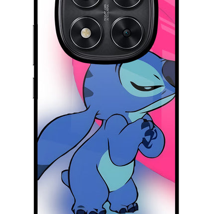 Stitch Hug Redmi Note 14 Pro 5G Glass Case Back Cover by Casekaro