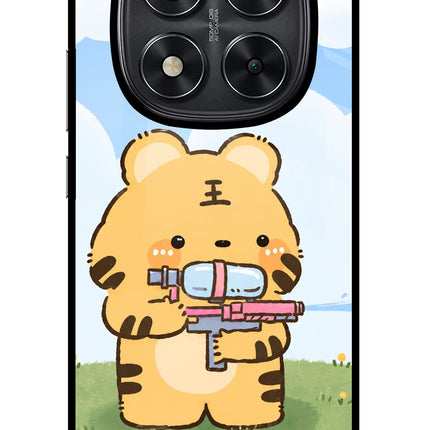 Tiger Treat Redmi Note 14 Pro 5G Glass Case Back Cover by Casekaro