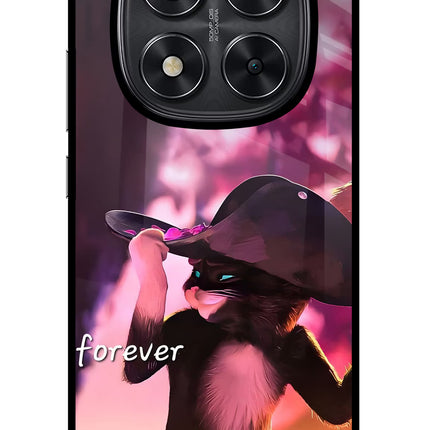 Forever Cat Redmi Note 14 Pro 5G Glass Case Back Cover by Casekaro