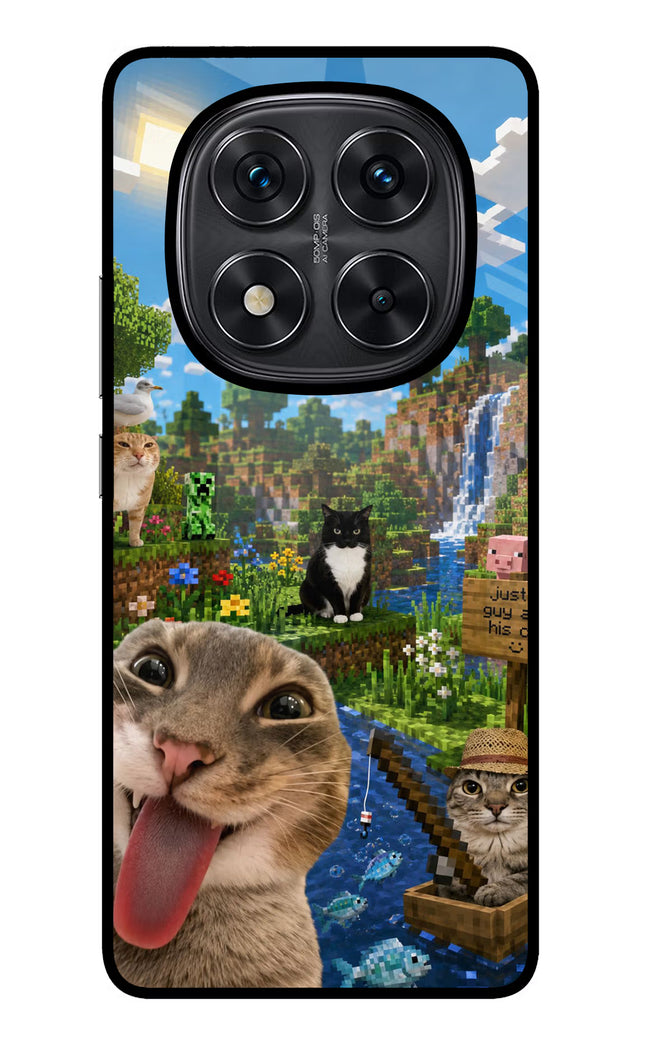 Minecraft Cat Chaos Redmi Note 14 Pro 5G Glass Case