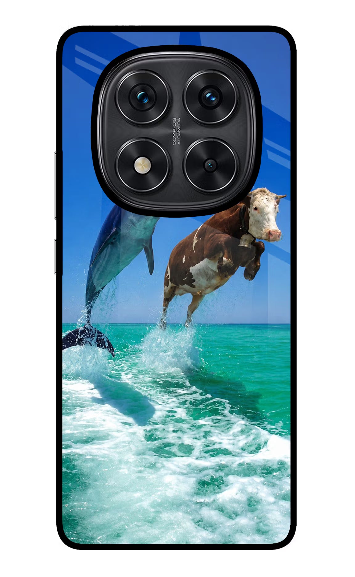 Dolphin vs Cow Redmi Note 14 Pro 5G Glass Case