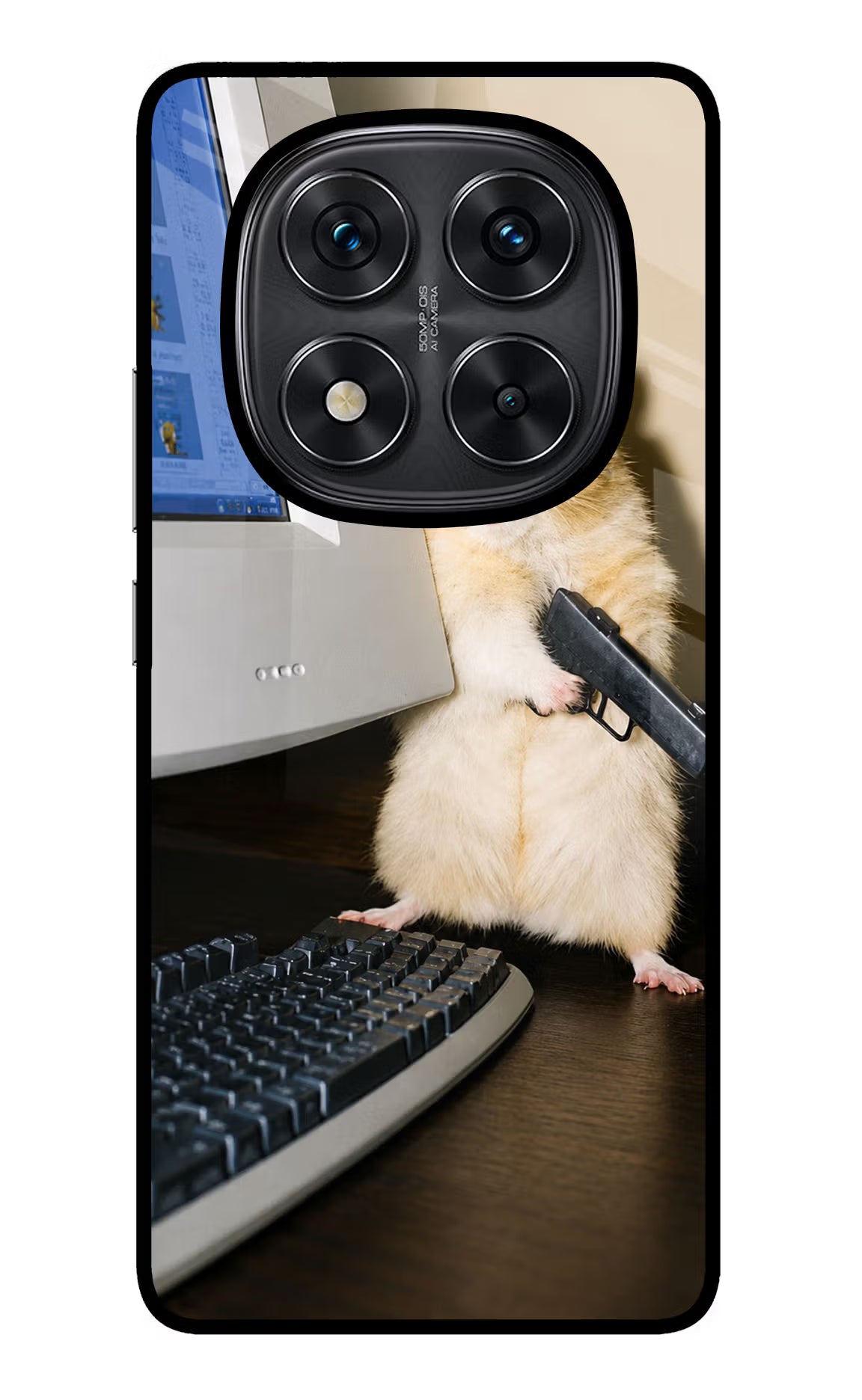 Hacker Hamster Redmi Note 14 Pro 5G Glass Case
