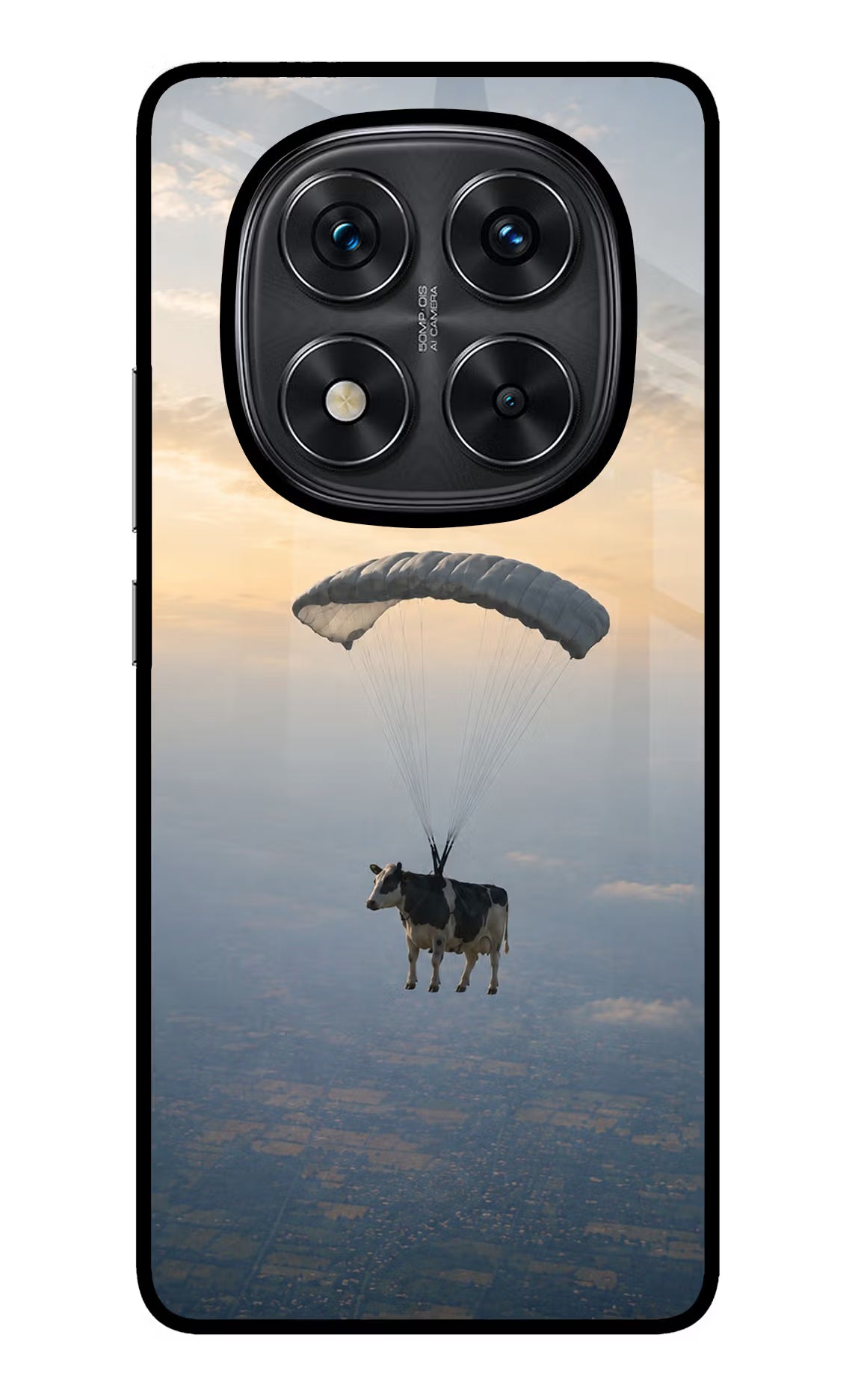 Skydiving Cow Redmi Note 14 Pro 5G Glass Case