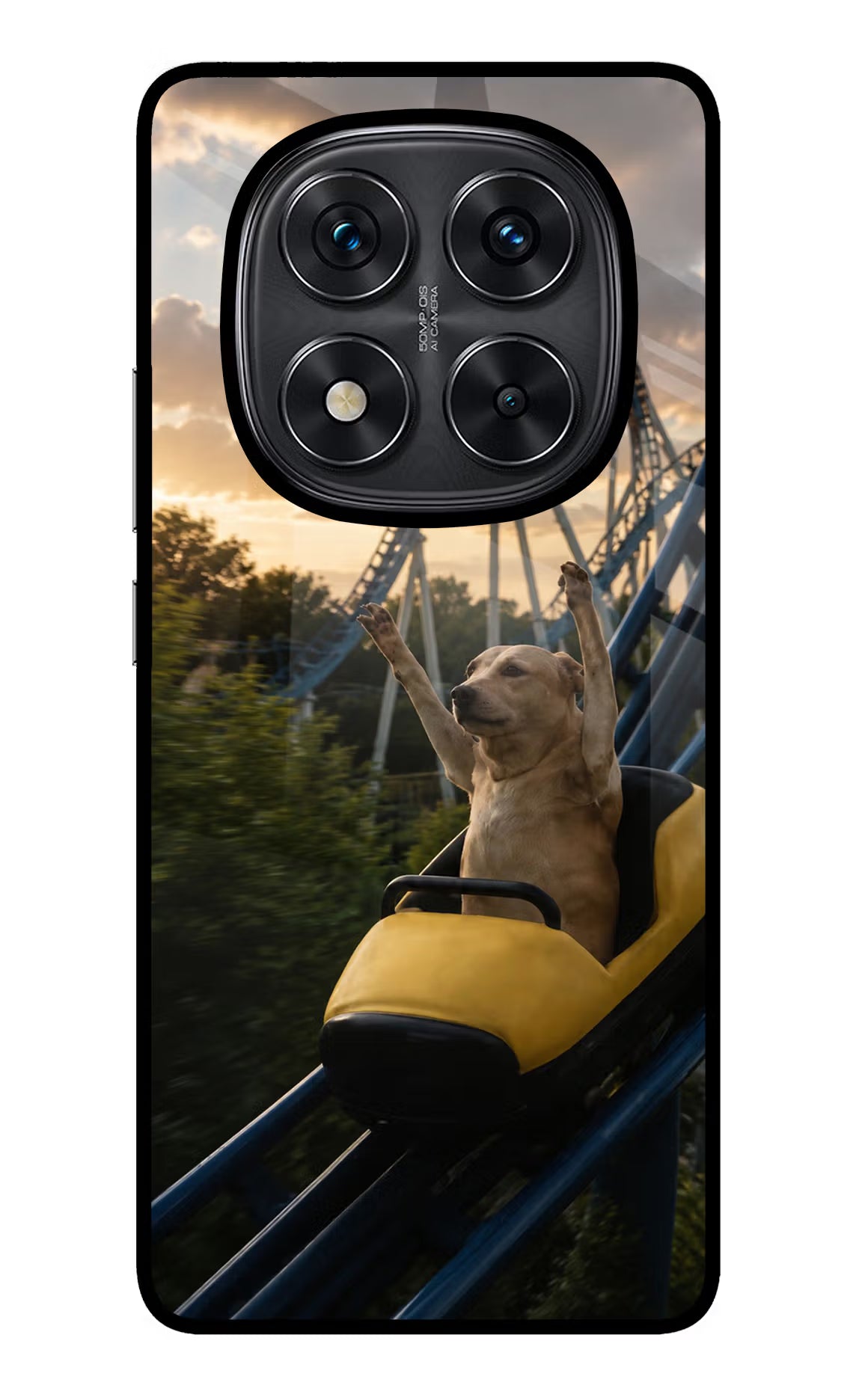 Rollercoaster Dog Redmi Note 14 Pro 5G Glass Case