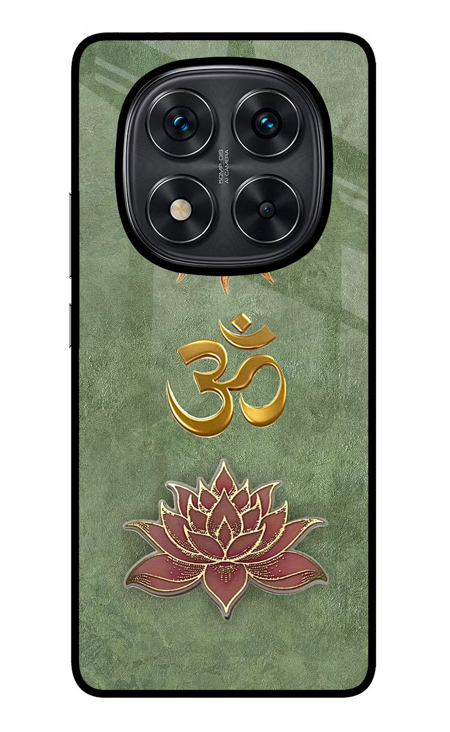 Om & Lotus Redmi Note 14 Pro 5G Back Cover, Glass case