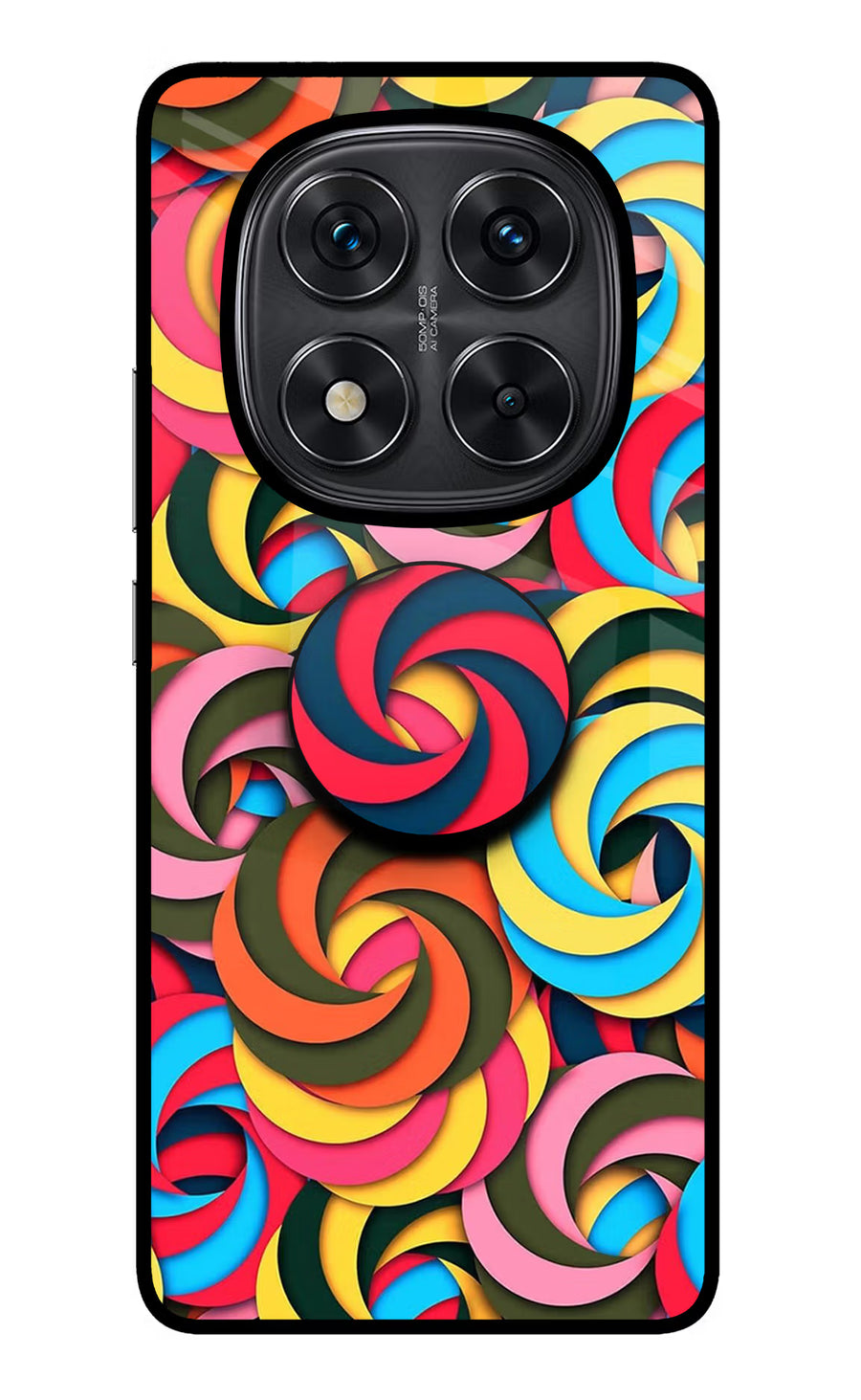 Spiral Pattern Redmi Note 14 Pro 5G Pop Case, Glass case